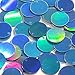 Round Flat Sequin 20mm Top Hole Light Blue Lazersheen Rainbow Reflective Metallic. Couture Paillettes. Made in USA