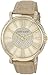 AK Anne Klein Women's AK/1068CMGD Accented Gold Tone Cream Snake Print Leather Strap Watch