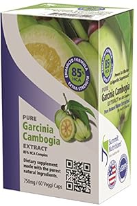 Garcinia Cambogia Suppressants Supplements Maximum Strengh: 85% HCA Complex: + No Fillers: No Binders: Veggi Caps: Pure + Natural(Natural Water Extracted, No Harsh Solvent): Clinical Strength Formula: + Natural Calcium Source from Plant, 750mg/ 60 capsules