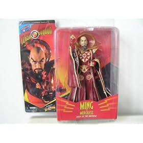 flash gordon ming the merciless ruler of the universe in red robe 7" exclusive figure by alex ross