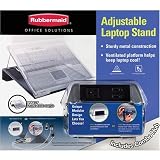 Rubbermaid Office Solutions Adjustable Laptop Stand & 2-Port 2.0 USB/Power Outlet Hub