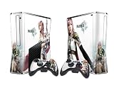 Final fantasy Protector Skin Decal Sticker for Xbox 360 Slim (1 piece for the game console & 2 pieces for 2 controllers)