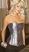 Beautiful Gun Metal Grey / Silver Satin Taffeta Corset!