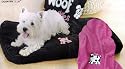 3pc Pet Set Black / Pink Brand New Includes Faux Suede Pet Bed, Fleecy Blanket And Applique Towel
