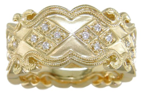 18KT Etruscan Diamond Band
