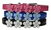 Beau Nouveau BNCOEFCBBOCB07.5 Enamel Flower Color Burst - Blue on Cobalt Blue - 6 - 7.5 Inch