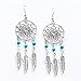 Born Pretty Dreamcatcher Earrings Alloy Feather Tassel Earrings Mini Turquoise Earrings