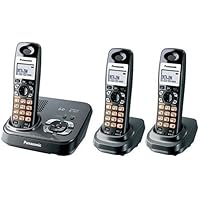 Panasonic Dect 6.0 Expandable Cordless Phone System (KX-TG9333T) with Answering Machine, 3 Handsets