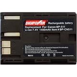 Digipower BP-CN511 Replacement Li-Ion Battery for Canon BP-511 by 