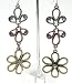 Three Piece Metal Flower Dangle Earrings Fashion Jewelry