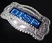 Apparel : Western Cowboy LED Light Up Blue Light Up Text Buckle