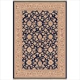IMAGE OF Traditional Luxury 53123-558 Navy Rectangular Rug Size: 9'2