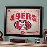 22 NFL San Francisco 49ers Football Logo Framed Mirror by