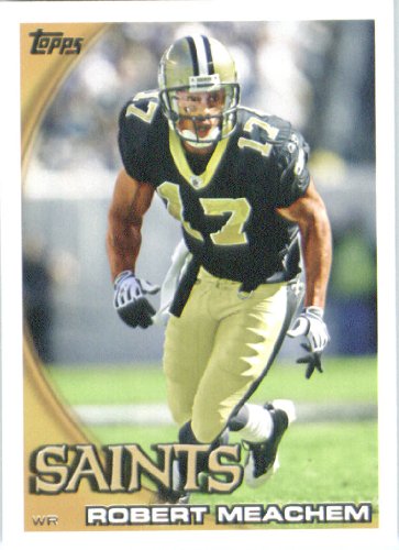 2010 Topps NFL Football Card # 376 Robert Meachem - New Orleans Saints - NFL Trading Card in a Protective ScrewDown Case!