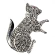 STERLING SILVER BROOCH 33X32mm - Marcasite