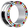 3/4" Stainless Steel Multi Gem Screw Fit Tunnel