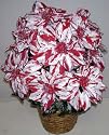 24" Candy Cane Triple Artificial Poinsettia Bush