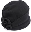 D&Y Women's Wool Cloche Hat With Flower