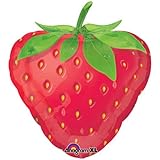 18 INCH MYLAR PARTY BALLOON STRAWBERRY SHAPE DECORATION