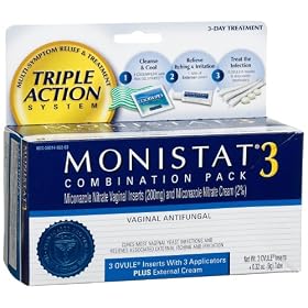 Monistat Combination Pack, 3-Ovule Insert with 3 Applicators & External Cream