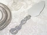 Signature Collection By Cassiani Chrome Cake Server With Grapes Design