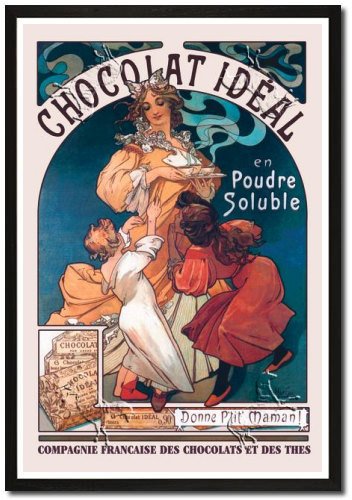 Framed Art Poster 20x30, Chocolat Ideal
