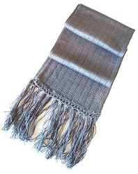 Handmade Lightweight Scarf - Gray Delight (Hand-crocheted Border) [Apparel]