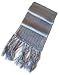 Handmade Lightweight Scarf - Gray Delight (Hand-crocheted Border)