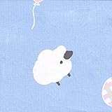 国産 【 日本製 】 ベビー 敷き 布団 カバー ファスナー タイプ 90cm×150cm お昼寝布団カバー メリーシープ ブルー