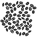 Czech Glass SuperDuo 2-Hole Seed Beads 5.5x3.5mm Jet Black (8 Grams)