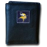 Minnesota Vikings  Genuine Leather Tri-fold Wallet