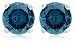 Jewelry : 14k White Gold Round Blue Diamond Stud Earrings (3/8 cttw)