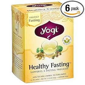 Yogi Tea Healing Formula, Fasting, Tea Bags, 16-Count Boxes (Pack of 6)