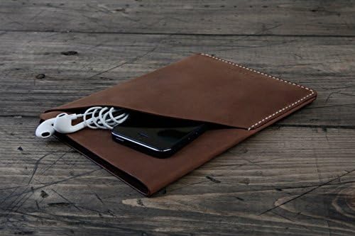 Grams28 Full Grain Pull up Leather Ipad Mini 1/2/3/4 Carry Sleeve, Premium Hand Stitched Ipad Leather Sleeve Case (Autumn)