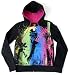 Lil Wayne Weezy Neon Face Black Junior Zipped Hoodie Sweatshirt