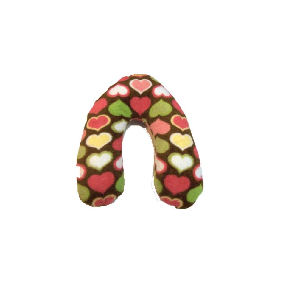 Love Hearts Travel Neck Pillow 100 Organic Buckwheat Unscented