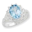 Sterling Silver Blue Topaz Ring