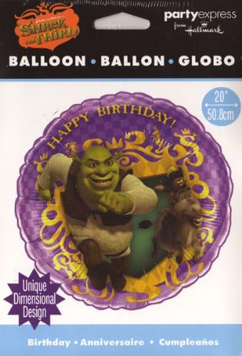 Shrek 3 Happy Birthday Mylar Balloon 20"