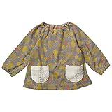 《H28年秋冬物》(日本製) Joues douces(ジュース デュース) ジャガードフルーツ柄長袖オーバーブラウス 100cm/GY NO.DP-63803