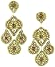 Miguel Ases Peridot-Color Bead And Swarovski 14K Gold Filled Drop Earrings