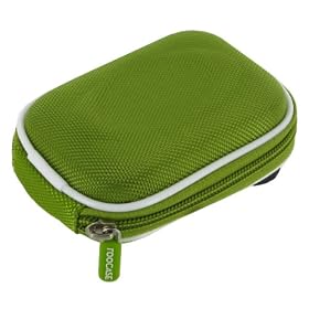 rooCASE Nylon Hard Shell (Green) Carrying Case with Memory Foam for Kodak PLAYSPORT Zx5 Video Camera HD Camcorder