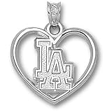 Los Angeles Dodgers MLB La Heart Pendant (Silver)