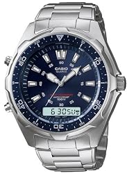 Stainless Steel Sport Analog-Digital Blue Dial