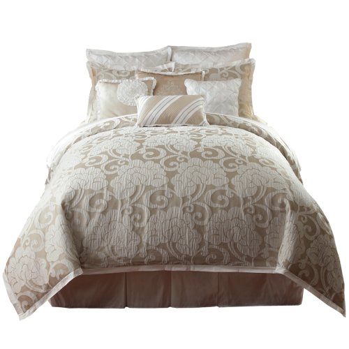 Veratex Bedding Collection Olivea 4-Piece Comforter Set, Queen Size