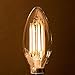 Brite Innovations Energy Saving 5-Watt LED Filament Candelabra Light Bulb - Dimmable - Soft White 3000K - Torpedo Tip - Exact Equivalent to Standard 60W Incandescent Chandelier Bulb