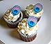 Edible Mini Peacock Feathers - Set of 24- Cake Decorations, Cupcake Topper