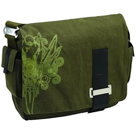 Click here to buy Caselogic SNMB-15F 15.4-Inch Fullsize Canvas Messenger Bag with Laptop Storage (Green) by Case Logic.