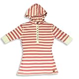 Jade - Girls 3/4 Sleeve Striped Henley Hoodie Tee Shirt, Pink, White