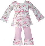 JoJo Designs 2 Piece Pink Floral Baby Girl Outfit, 18 to 24 Months