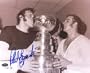 Phil Esposito Boston Bruins - Kissing the Stanley Cup - 8x10 Autographed Black and White Photograph